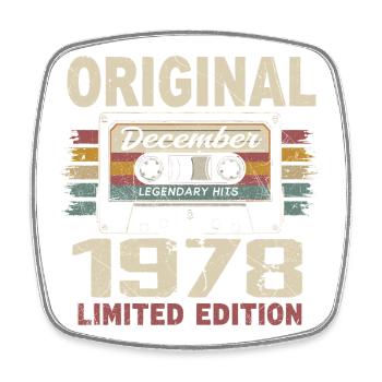 Dezember 1978 Geburtstagsgeschenk - Viereckiger Kühlschrankmagnet - Weiß - Vorne