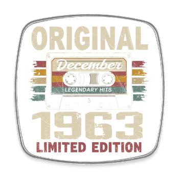 Cadeau D'anniversaire Décembre 1963 - Magnet carré - blanc - Devant