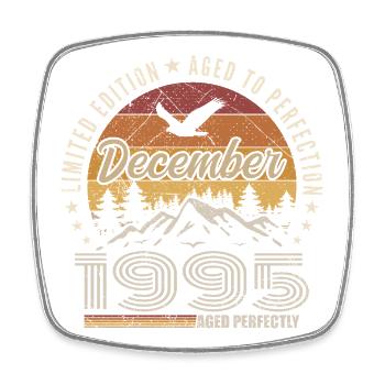 Décembre 1995 Édition Originale Cadeau décembre  - Magnet carré - blanc - Devant