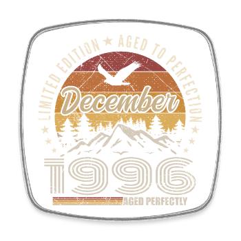 December 1996 Original Edition December Gift - Square fridge magnet - white - Front