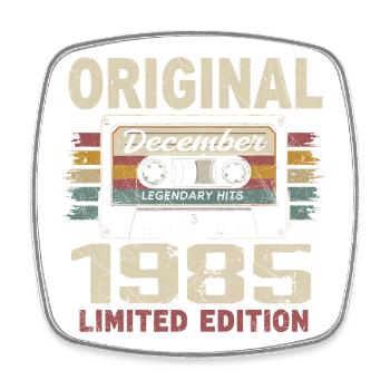 Cadeau D'anniversaire Décembre 1985 - Magnet carré - blanc - Devant