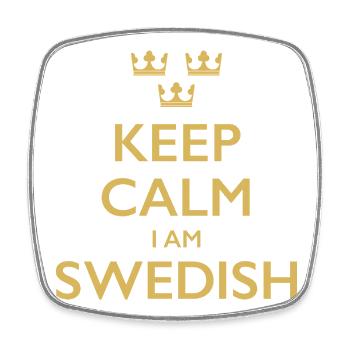 Swedish Sweden Schweden - Viereckiger Kühlschrankmagnet - Weiß - Vorne