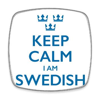 Swedish Sweden Schweden - Square fridge magnet - white - Front