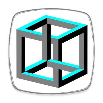 Cube - Square fridge magnet - white - Front