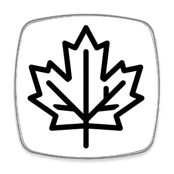 maple leaf - Square fridge magnet - white - Front