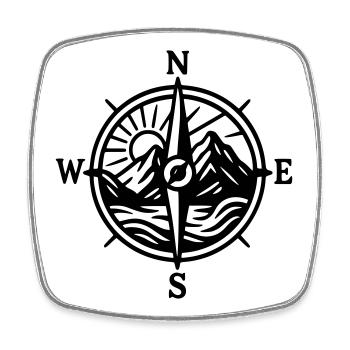 Nature - Square fridge magnet - white - Front