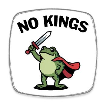 Portland Resistance Frog - T-Shirt de protestation États-Unis - Magnet carré - blanc - Devant