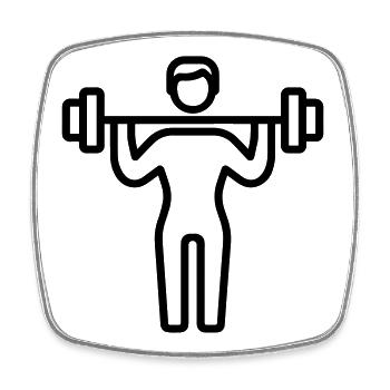 bodybuilding - Square fridge magnet - white - Front