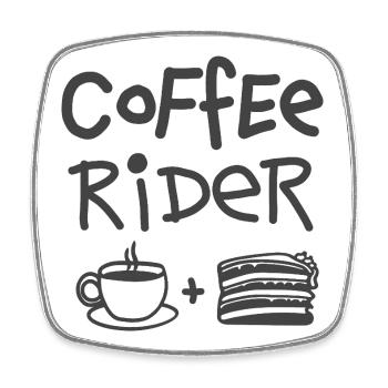 Coffee Rider Coffee Ride Radsport Kaffee Rennrad - Viereckiger Kühlschrankmagnet - Weiß - Vorne