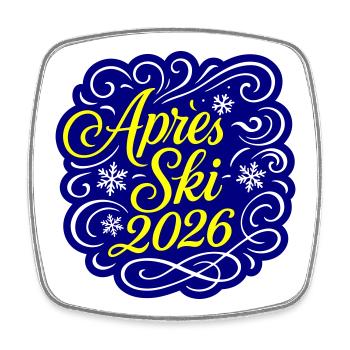 Apres Ski 2026 Party - Viereckiger Kühlschrankmagnet - Weiß - Vorne