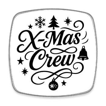 Noël de l’équipage de Noël - Magnet carré - blanc - Devant