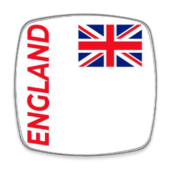 Bristol - Square fridge magnet - white - Front
