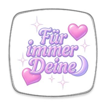 Yours Forever / Y2K Statement Design - Square fridge magnet - white - Front
