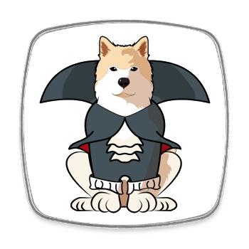 Hokkaido Halloween Vampir Hundekostüm Haustier Cosplay - Viereckiger Kühlschrankmagnet - Weiß - Vorne
