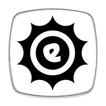 „Energie neu denken“ - Viereckiger Kühlschrankmagnet - Weiß - Vorne