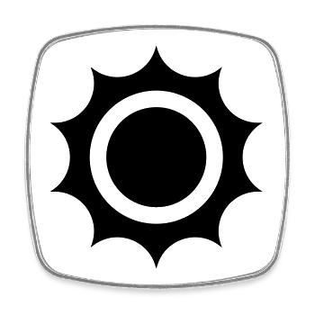 « Énergie solaire - Un avenir propre » - Magnet carré - blanc - Devant