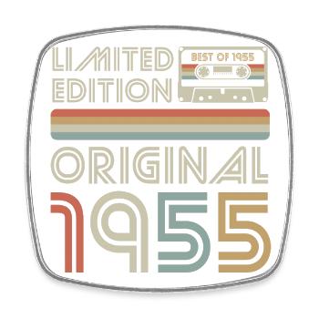 Cassette rétro originale limitée de 1955 - Magnet carré - blanc - Devant