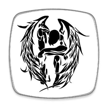Archangel Michael - Angel Spirit & Soul - Square fridge magnet - white - Front