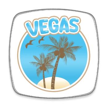 Vacation Vegas - Square fridge magnet - white - Front