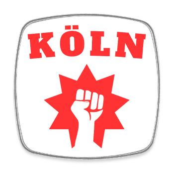 Cologne - Square fridge magnet - white - Front