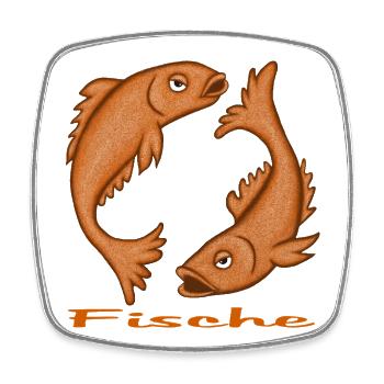 Sternzeichen Fische - Viereckiger Kühlschrankmagnet - Weiß - Vorne