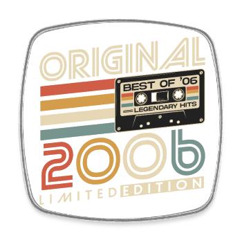 Original_2006_Jahrgang_Retro_Geburtstag_Geschenk - Viereckiger Kühlschrankmagnet - Weiß - Vorne