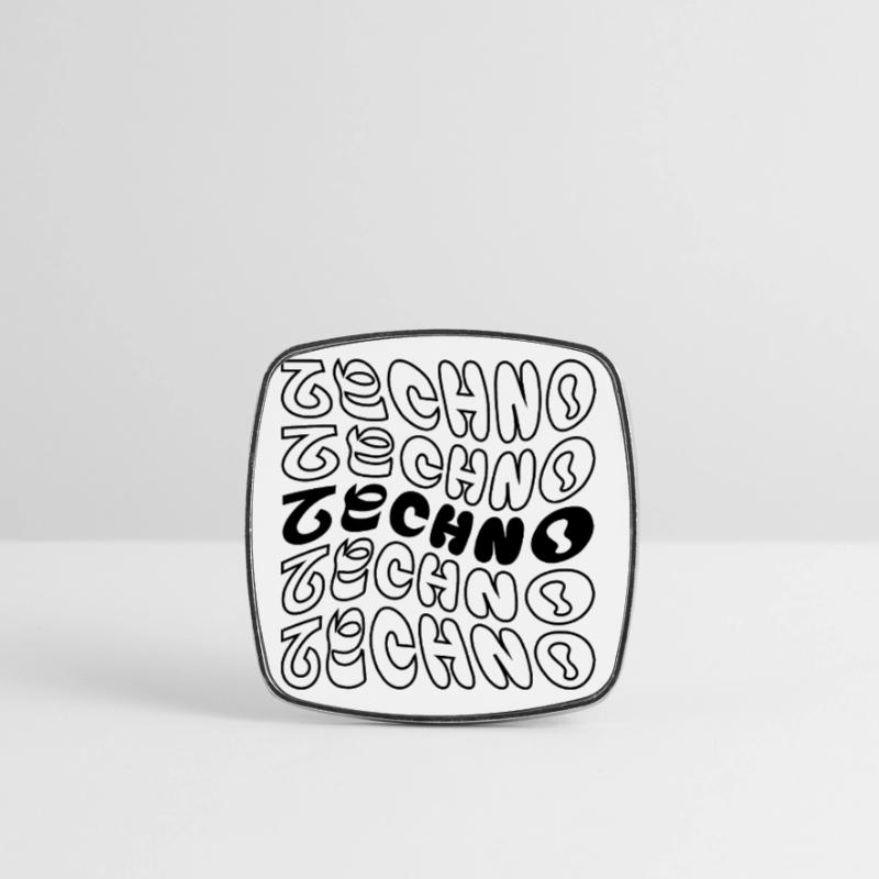 Conception de logo Techno wavy. Magnet carré