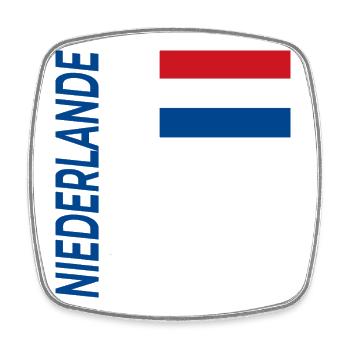 Callantsoog - Viereckiger Kühlschrankmagnet - Weiß - Vorne
