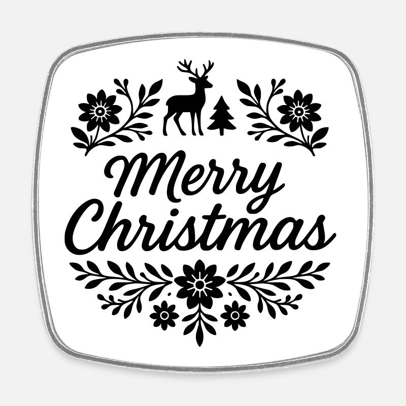 Weihnachten - Viereckiger Kühlschrankmagnet - Weiß
