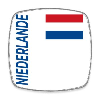 Harderwijk - Viereckiger Kühlschrankmagnet - Weiß - Vorne