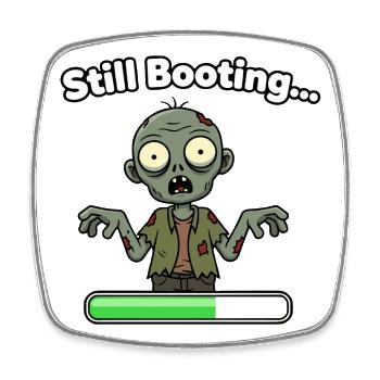 Zombie toujours en train de démarrer Barre de chargement - Magnet carré - blanc - Devant