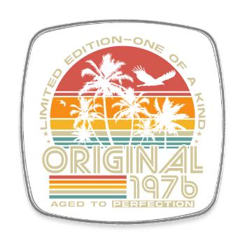 Cadeau vintage pour le 50e anniversaire rétro de 1976 - Magnet carré - blanc - Devant