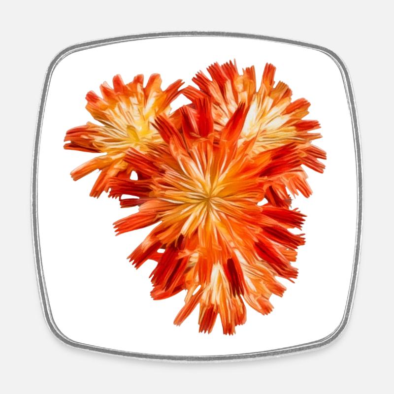 Blüten - Viereckiger Kühlschrankmagnet - Weiß