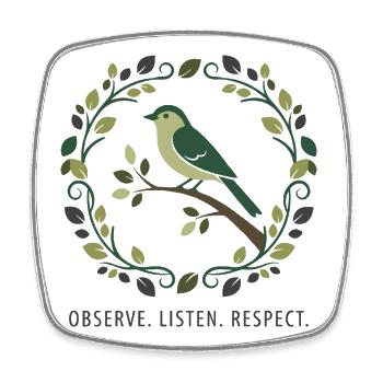 Observe. Wiles. Respect. - Square fridge magnet - white - Front