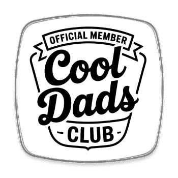 Official Member – Cool Dads Club - Square fridge magnet - white - Front