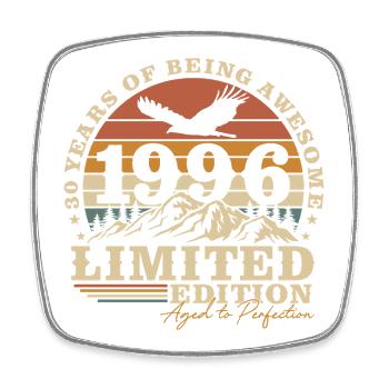 Cadeau de 30e anniversaire Année 1996 Naissance - Magnet carré - blanc - Devant