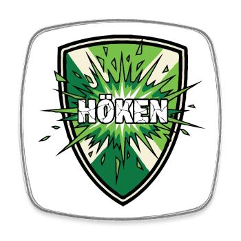 Höken Achterhoek Flagge - Viereckiger Kühlschrankmagnet - Weiß - Vorne