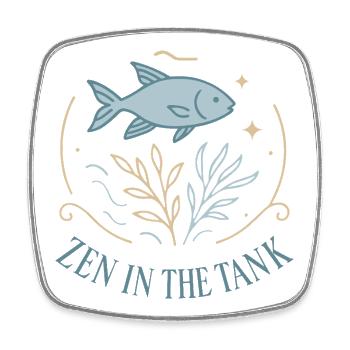 Zen in the aquarium - Square fridge magnet - white - Front