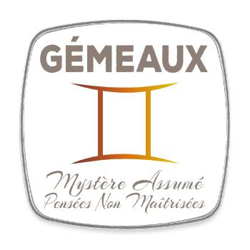 Gémeaux - Magnet carré - blanc - Devant