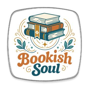 Bookish Soul - Square fridge magnet - white - Front
