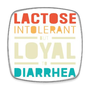 Milch Allergie Laktose Intoleranz Blähungen - Viereckiger Kühlschrankmagnet - Weiß - Vorne