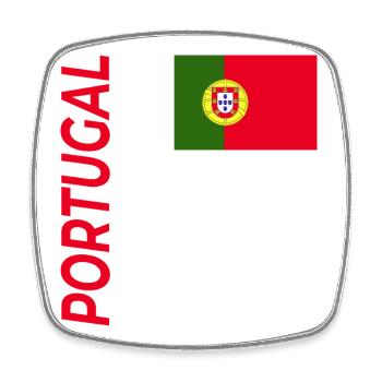Madeira - Viereckiger Kühlschrankmagnet - Weiß - Vorne