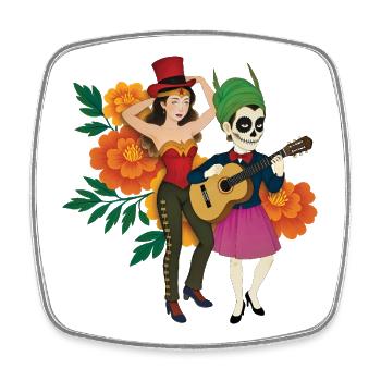 LOS WONDER MUERTOS - nice people - Magnet carré - blanc - Devant