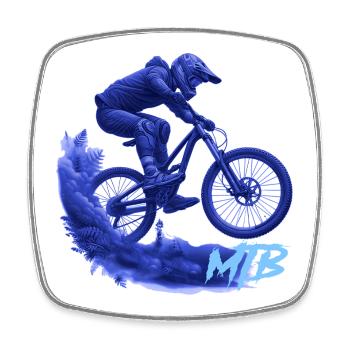 MTB Bike - Square fridge magnet - white - Front