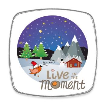 Magie hivernale de Noël - Magnet carré - blanc - Devant