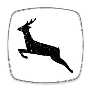 Weihnachten Wildwechsel Hirsch used look wild Wald - Viereckiger Kühlschrankmagnet - Weiß - Vorne