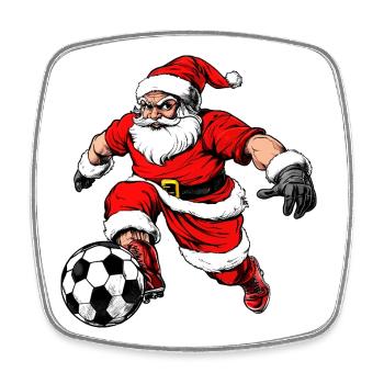 Weihnachten Fussballer - Viereckiger Kühlschrankmagnet - Weiß - Vorne