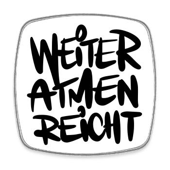 Respire Say Humour - Magnet carré - blanc - Devant