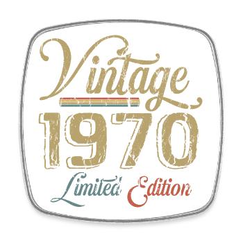 Millésime 1970 Édition limitée Naissance Millésime 1970 - Magnet carré - blanc - Devant