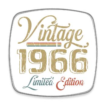 Vintage 1966 Limited Edition Birth Vintage 1966 - Square fridge magnet - white - Front